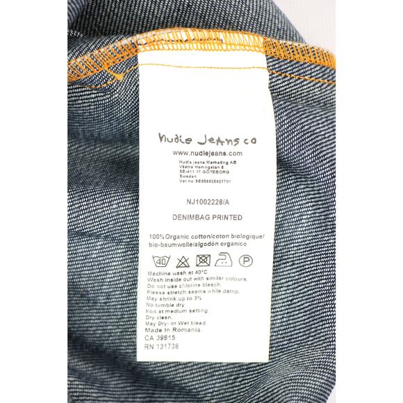 Nudie Jeans Blue Repairing Is Caring Organic Denim Tote Bag - Picture 4 of 4